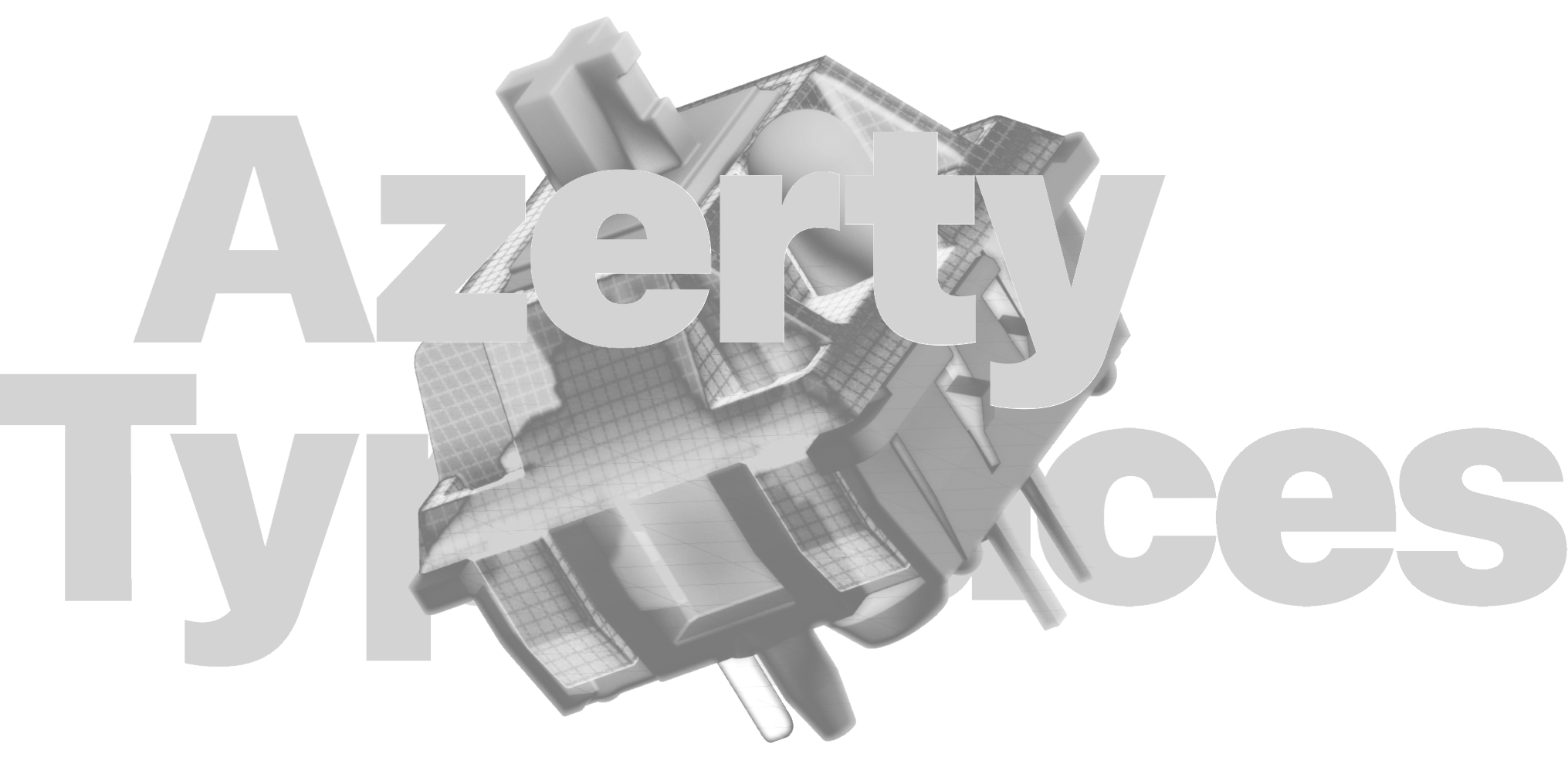 Azerty Typefaces — Cherry MX switch render